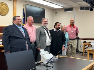 2025-2027 Board of Elections swearing in at courthouse.